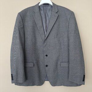 Ralph Lauren Blazer Men 54R Leland Houndstooth Taupe Blue Sport Coat Career Acad